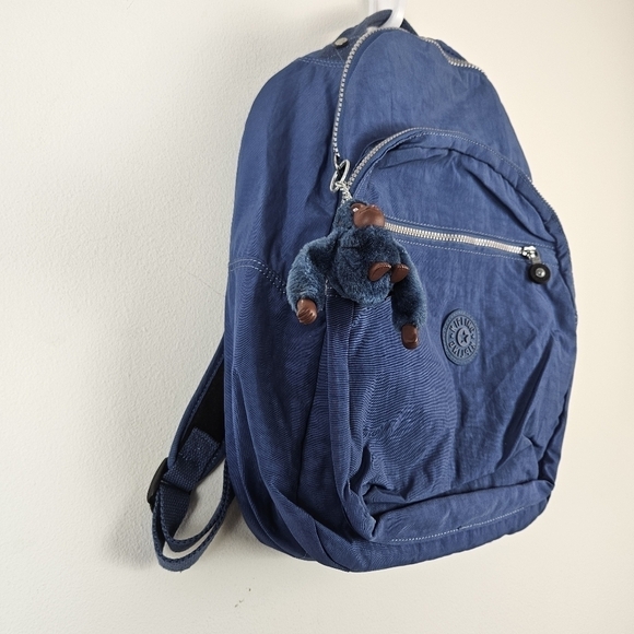 KIPLING Seoul Backpack Blue with Charm - Picture 6 of 11